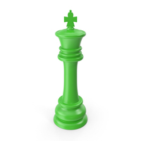 Green Chess King Piece PNG & PSD Images