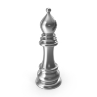 Silver Chess Piece Bishop PNG & PSD Images