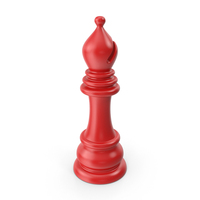 Red Chess Bishop Piece PNG & PSD Images