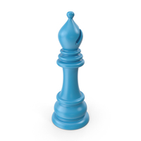 Blue Chess Bishop Piece PNG & PSD Images