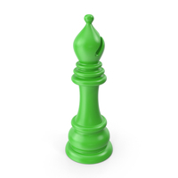 Green Chess Bishop Piece PNG & PSD Images