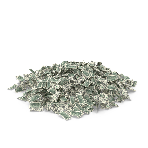 2 Dollar Bills Small Pile PNG & PSD Images