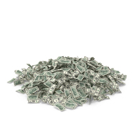 2 Dollar Bills Small Pile PNG & PSD Images