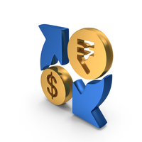 Money Exchange Dollar Rupee Metallic PNG & PSD Images