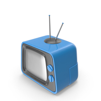 Blue Cartoon Television PNG & PSD Images