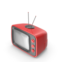 Red Cartoon Television PNG & PSD Images