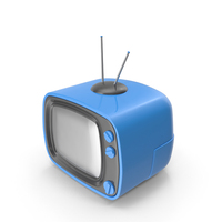 Blue Cartoon Television PNG & PSD Images