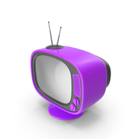 Purple Cartoon Television PNG & PSD Images