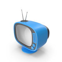 Blue Cartoon Television PNG & PSD Images