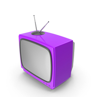 Purple Cartoon Television PNG & PSD Images