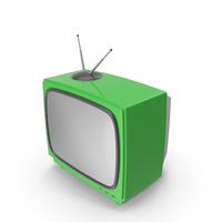 Green Cartoon Television PNG & PSD Images