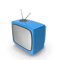 Blue Cartoon Television PNG & PSD Images