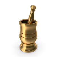 Gold Mortar And Pestle PNG & PSD Images