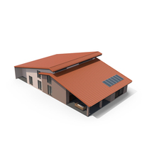 Building With Orange Roof PNG & PSD Images