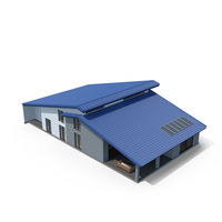 House With Blue Roof PNG & PSD Images