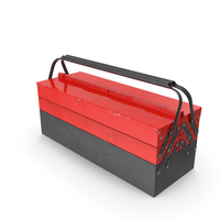 Metal Cantilever Tool Box 3 Tier Closed PNG & PSD Images