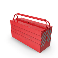 Red Metal Cantilever Tool Box 4 Tier Closed PNG & PSD Images