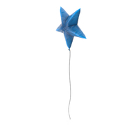 Blue Star Shaped Balloon PNG & PSD Images
