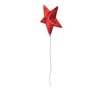 Star Balloon Single Red Shine PNG & PSD Images