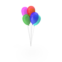 Multi Colored Transparent Balloons PNG & PSD Images