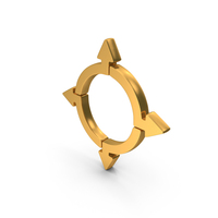 Arrow Border Icon Gold PNG & PSD Images