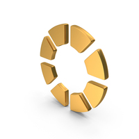 Gold Cut Circle Icon PNG & PSD Images