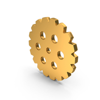 Gear Symbol Gold PNG & PSD Images