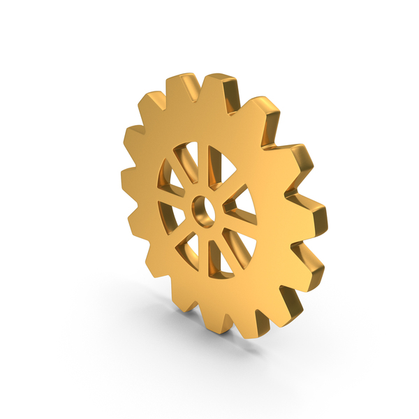 Gear Symbol Gold PNG & PSD Images