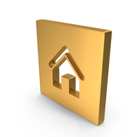 House Symbol Gold PNG & PSD Images
