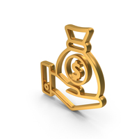 Out Line Health Funds Icon Gold PNG & PSD Images