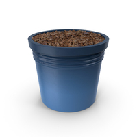 Plant Pot Dark Blue PNG & PSD Images