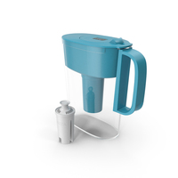 Pure Water Pitcher Turquoise with Filter PNG & PSD Images