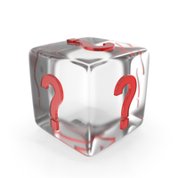 Dice Shape With Question Glass PNG & PSD Images