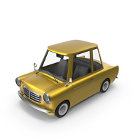 Gold Cartoon Car PNG & PSD Images