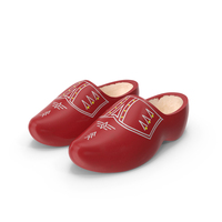 Red Dutch Clogs Shoes PNG & PSD Images