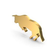 Stock Market Bull Growth Metallic PNG & PSD Images
