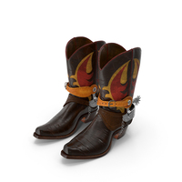 Cowboy Boots with Spurs PNG & PSD Images