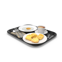 Fast Food Tray With Nuggets And Fried Egg PNG & PSD Images