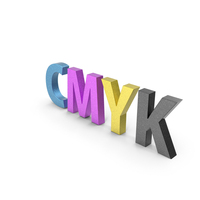 Colorful CMYK Text PNG & PSD Images
