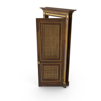 Open Decorative Door 45 Degrees PNG & PSD Images