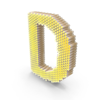 Hexagonal Letter D PNG & PSD Images