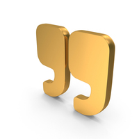 Gold Inverted Commas Icon PNG & PSD Images