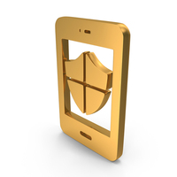 Gold Device Safety Protection Icon PNG & PSD Images