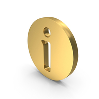 Gold Round Info Symbol PNG & PSD Images