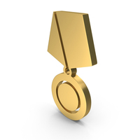 Gold Metallic Medal Symbol PNG & PSD Images