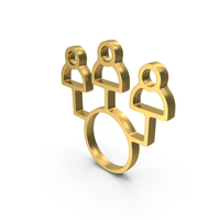 Gold User Group Network Web Symbol PNG & PSD Images