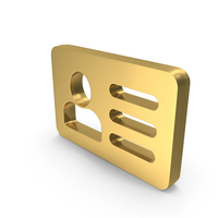 Gold User Info Identification Symbol PNG & PSD Images