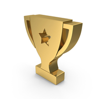 Gold Metallic Star Trophy Symbol PNG & PSD Images