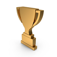 Gold Metallic Trophy Symbol PNG & PSD Images