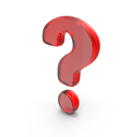 Red Glass Question Mark Symbol PNG & PSD Images